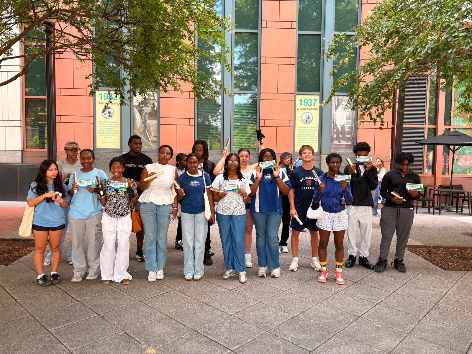 Civics Remix fellows gathered after fieldwork.
